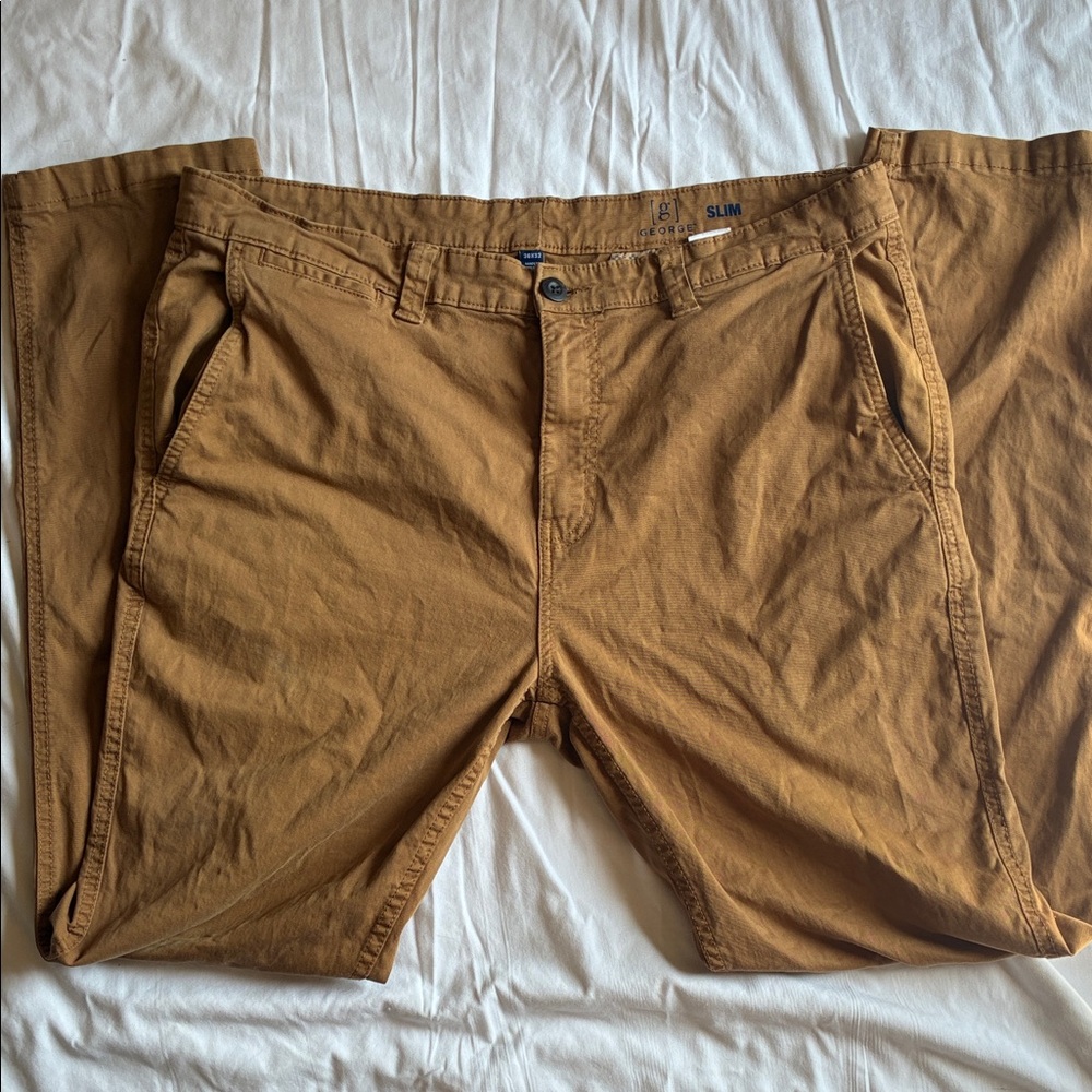 George Slim Fit Chino Pants - Tan/Brown